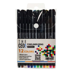 Fine Point Markers Fine Tip Art Drawing Fineliner Pen - 12 Pack